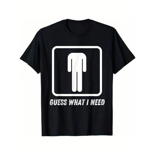 [100% Cotton] Men'S Retro "Guess What I Need" Graphic Cotton Crew Neck T-Shirt - Short Sleeve Golf Gift T-Shirt for Men and Women