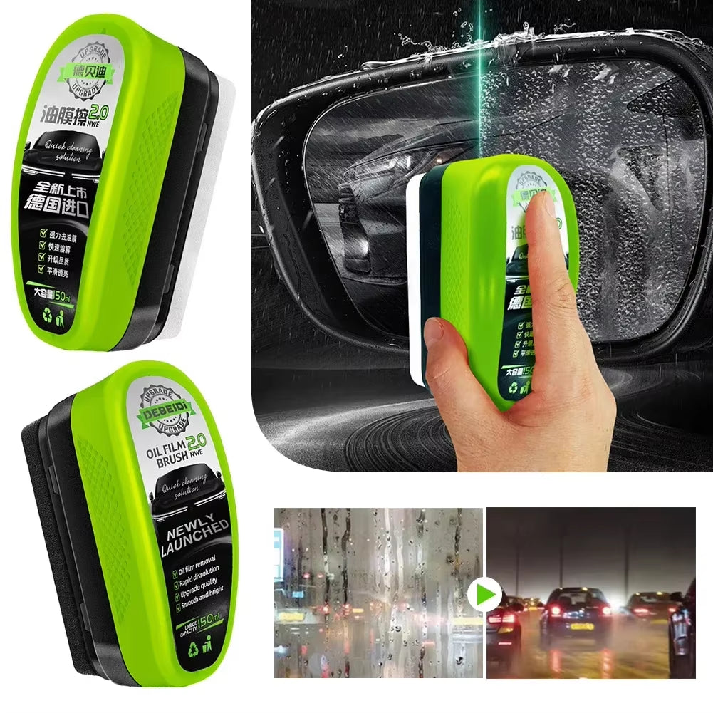 150Ml Car Motorcycle Glass Oil Film Remover Glass Cleaning Board Hydrophobic Glass Coating for Windshield Clear Window Auto Tool